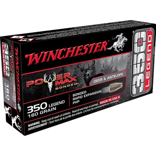 Winchester Power Max Bonded Rifle Ammo 350 Legend 160 gr. Power Max Bonded 20 rd.