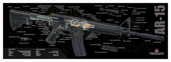 TEKMAT CUTAWAY RIFLE MAT AR15 BLK