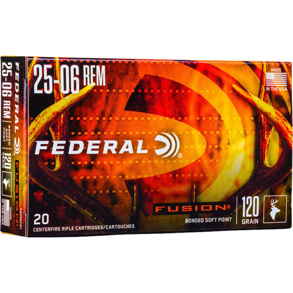 Federal Fusion Rifle Ammo 25-06 Rem 120 gr. Fusion Soft Point 20 rd.